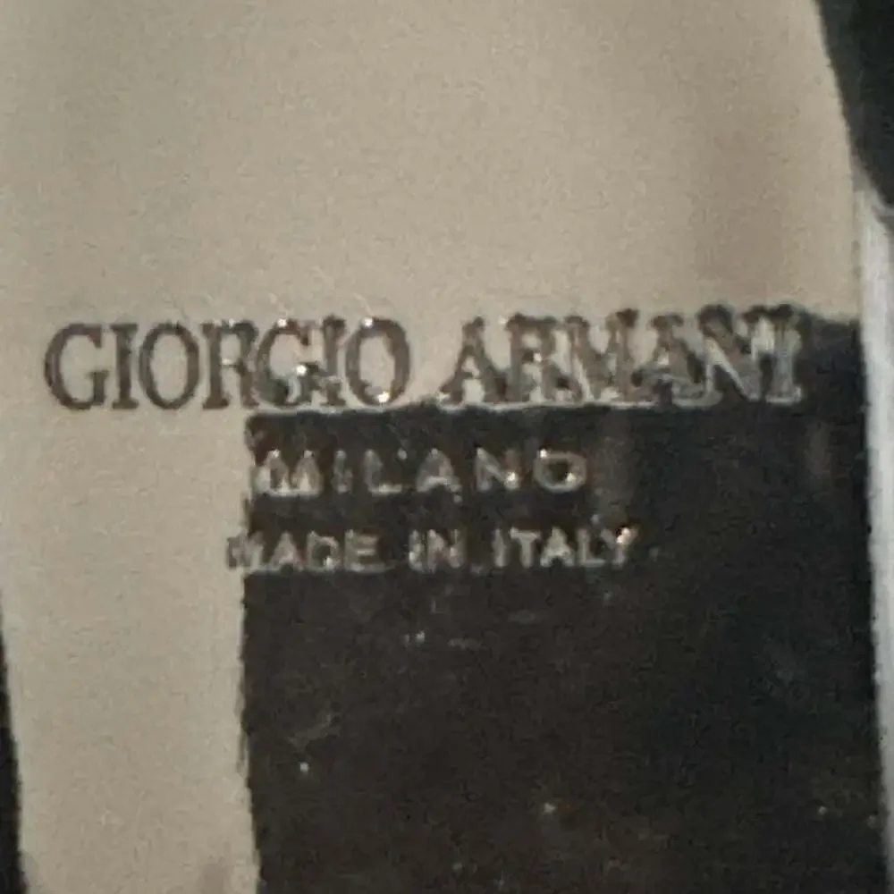 GIORGIO ARMANI Size 8 Black Solid Leather Lace Up Shoes